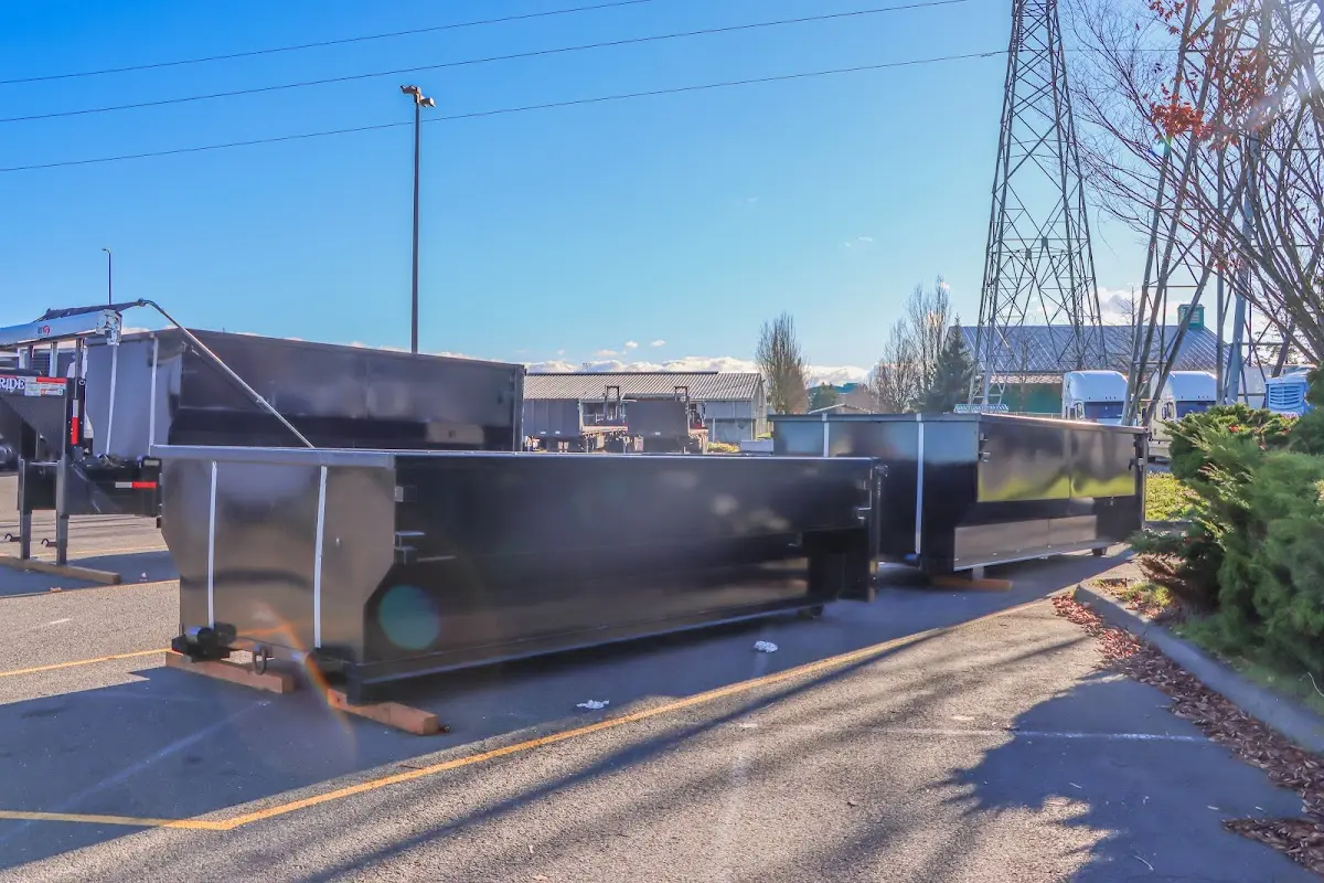 Roll-off dumpster ready for waste disposal at job site for Roofing Dumpster Rental in Bremen
